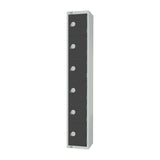 Elite Six Door Padlock Locker Graphite Grey