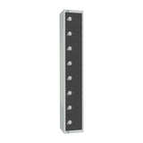 Elite Eight Door Camlock Locker Graphite Grey