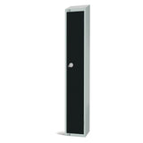 Elite Single Door Manual Combination Locker Locker Black with sloping top