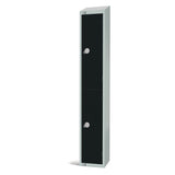 Elite Double Door Electronic Combination Locker with Sloping Top Black
