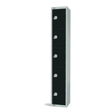 Elite Five Door Manual Combination Locker Locker Black with sloping top