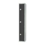 Elite Three Door Electronic Combination Locker Graphite Grey