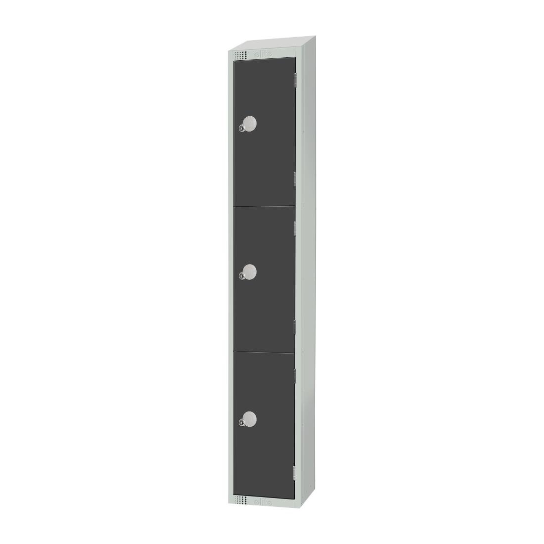 Elite Three Door Manual Combination Locker Locker Graphite Grey