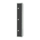 Elite Three Door Padlock Locker Graphite Grey