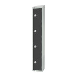 Elite Four Door Camlock Locker with Sloping Top Graphite Grey