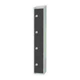 Elite Four Door Electronic Combination Locker with Sloping Top Graphite Grey