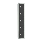 Elite Five Door Camlock Locker Graphite Grey