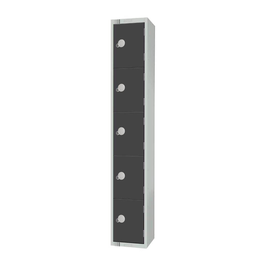 Elite Five Door Camlock Locker Graphite Grey