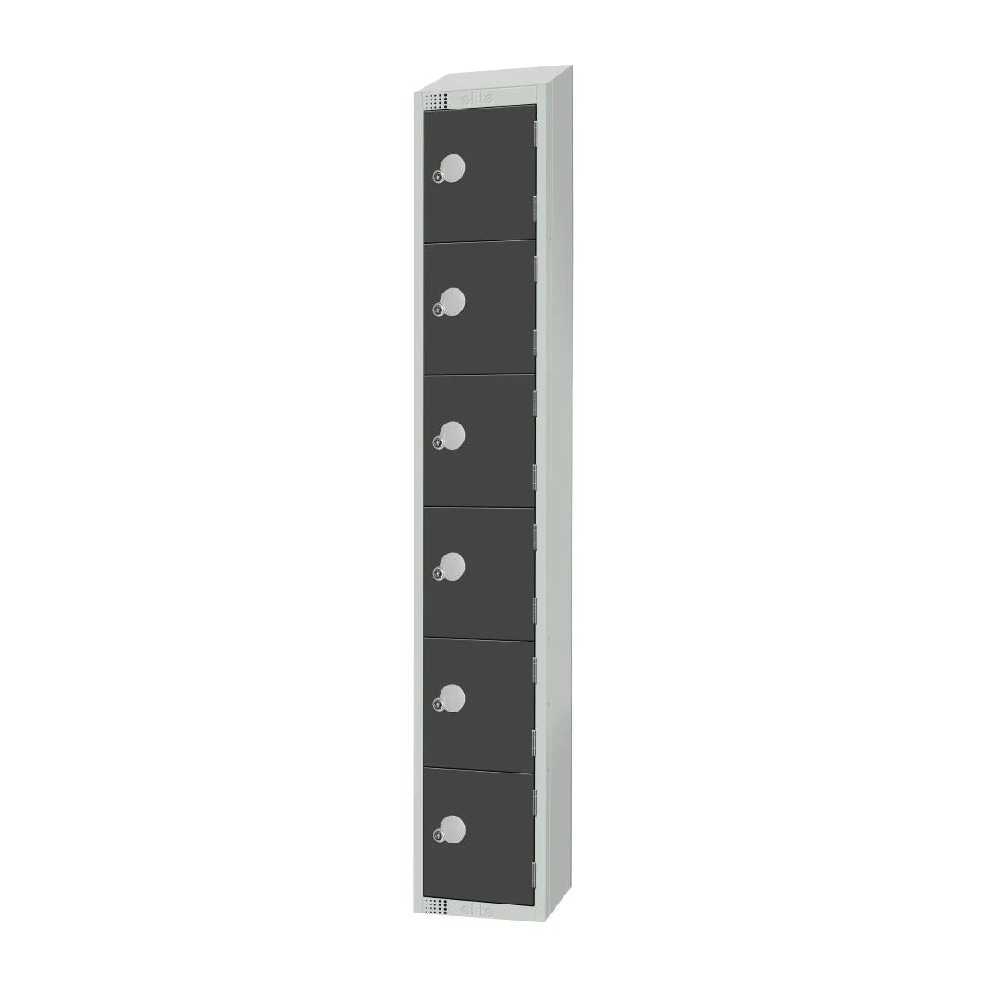 Elite Six Door Manual Combination Locker Locker Graphite Grey