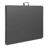 Bolero Rattan Rectangular Centre Folding Table Black 6ft