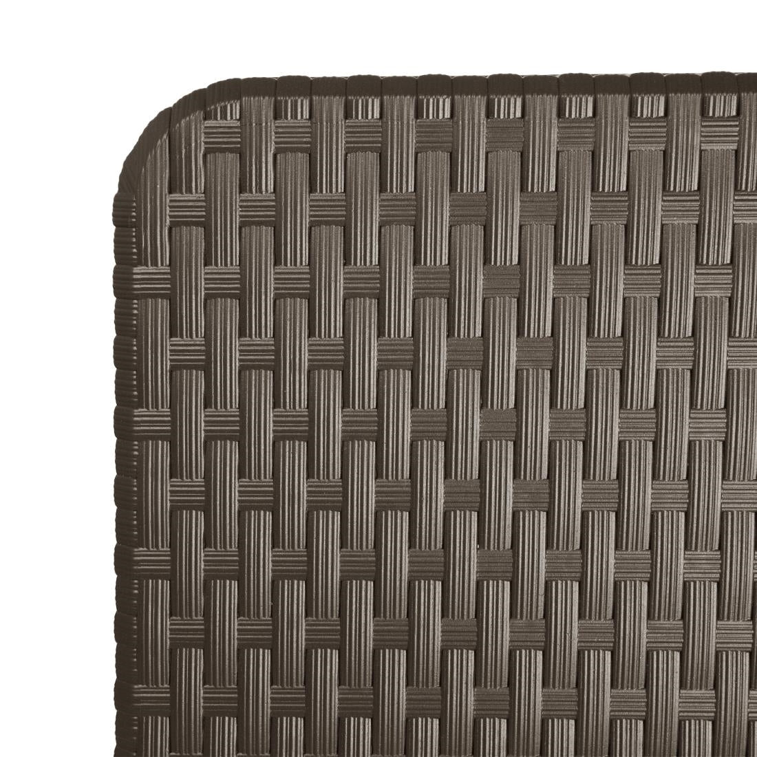 Bolero Rattan Rectangular Centre Folding Table Brown 6ft