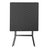 Bolero Square Folding Table Black 620mm