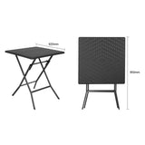 Bolero Square Folding Table Black 620mm