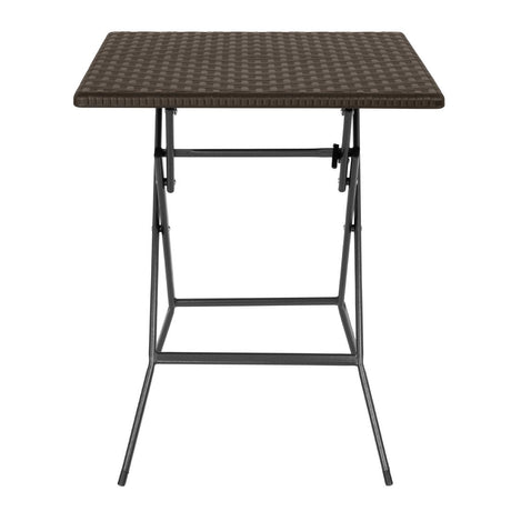 Bolero Square Folding Table Brown 620mm