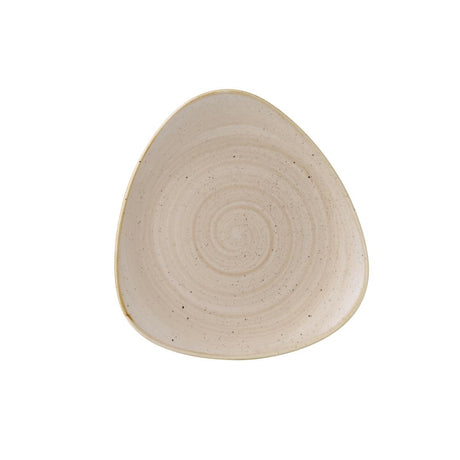 Churchill Stonecast Triangle Plates Nutmeg Cream 229mm (12 Pack)