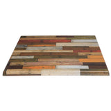 Werzalit Pre-drilled Square Table Top Blanchas Red 800mm