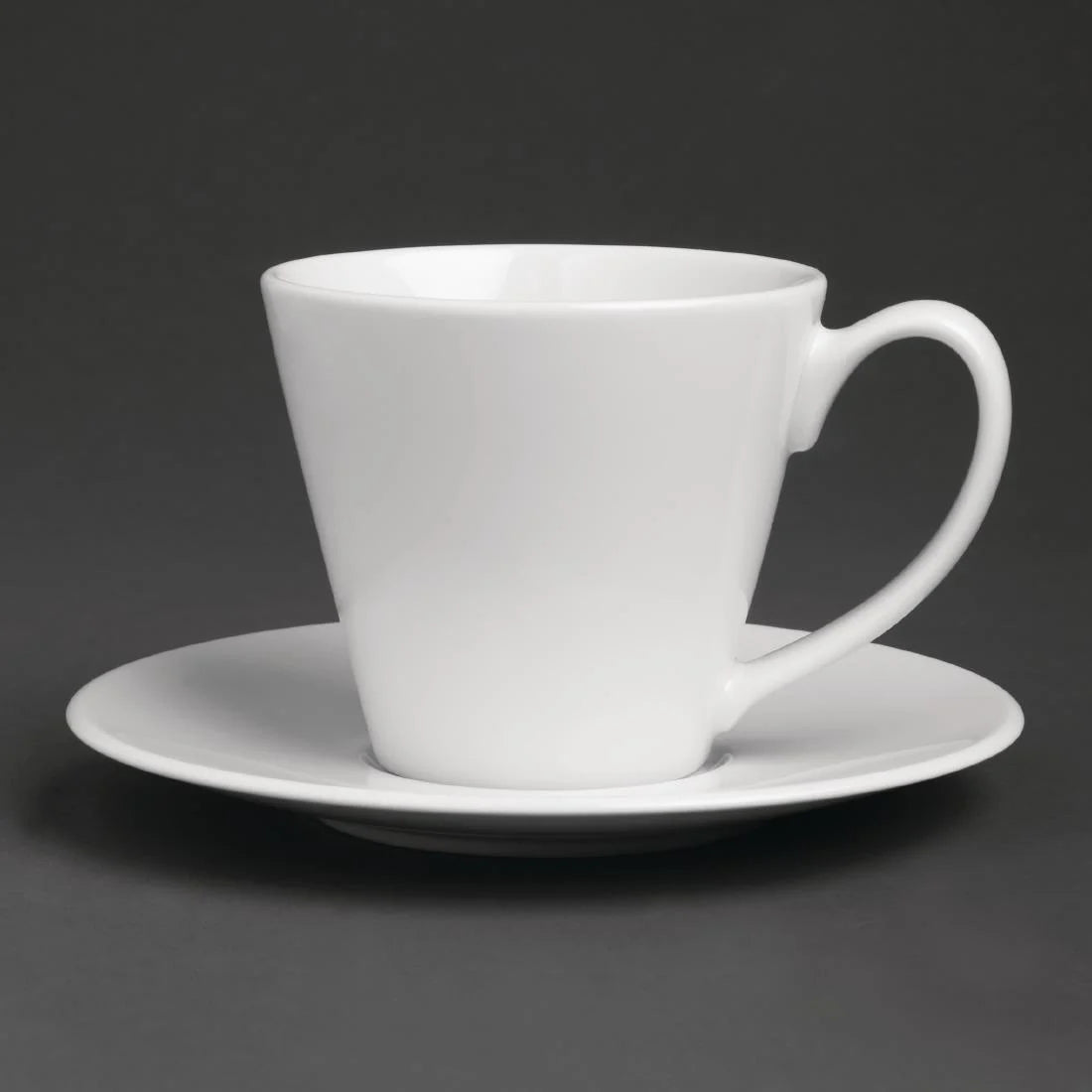 Royal Porcelain Classic White Tea Cups Saucers 145mm (12 Pack)