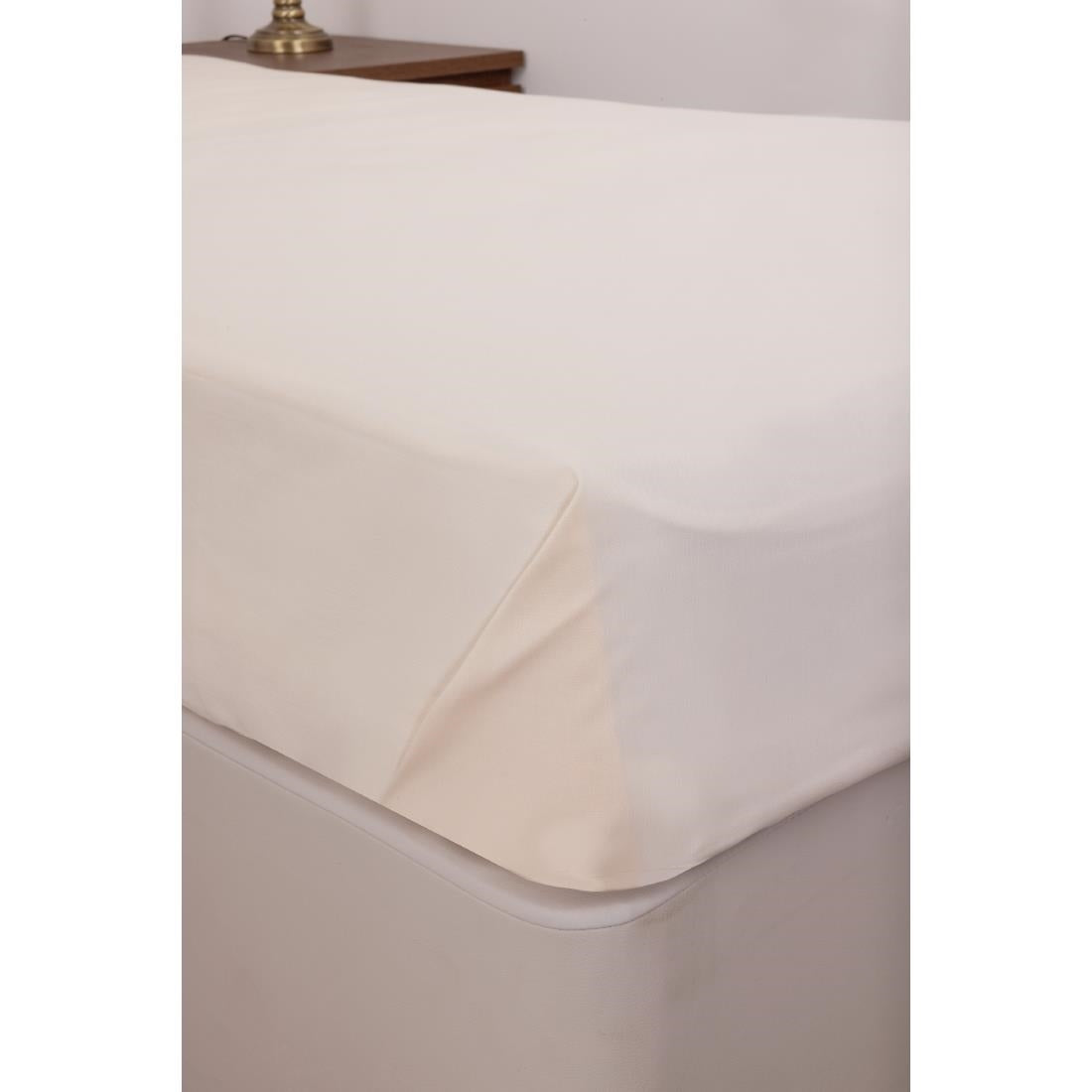 Mitre Essentials Temir Flat Sheet Oatmeal Single