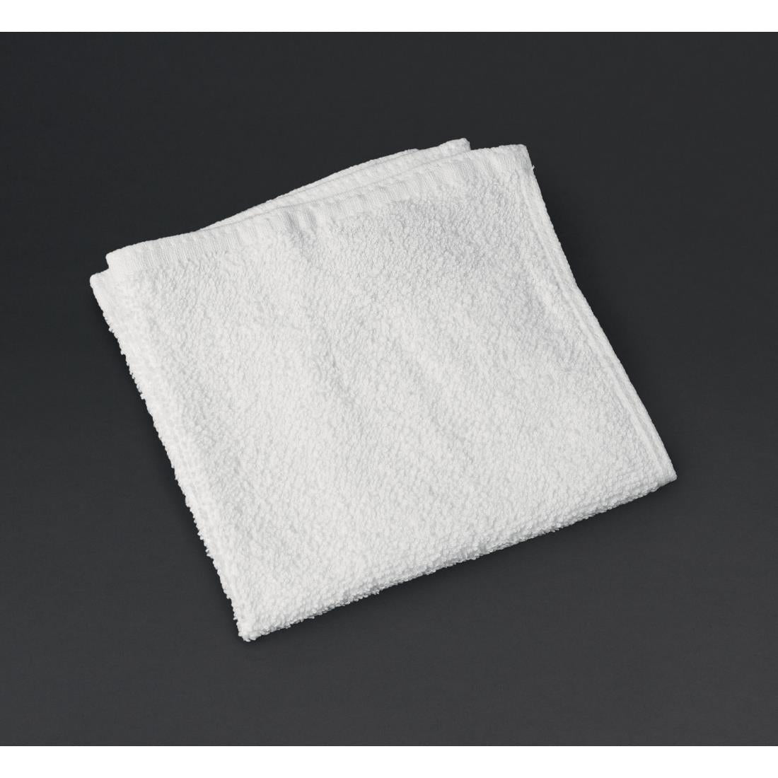 Mitre Essentials Carnival Face Cloth White (10 Pack)