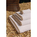 Mitre Heritage Ambassador Bath Mat White with Taupe Border