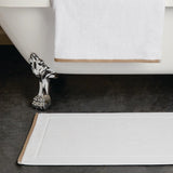 Mitre Heritage Ambassador Bath Mat White with Taupe Border