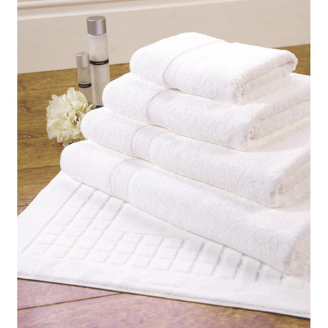 Mitre Luxury Savanna Face Cloth White (10 Pack)