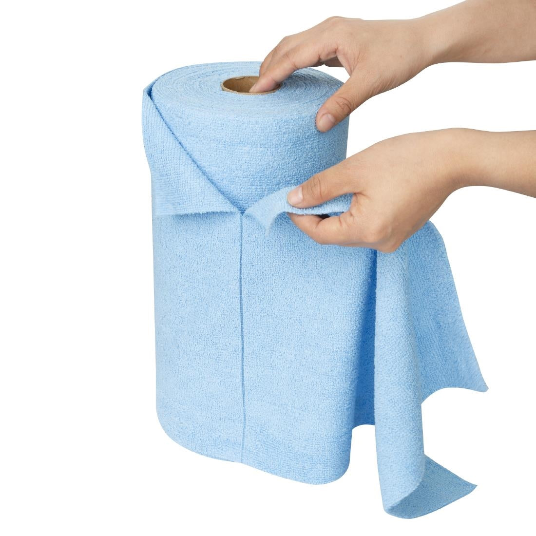 Nisbets Essentials Blue Micro Fibre Cloth 300x300mm - Roll of 50 tear-off sheets