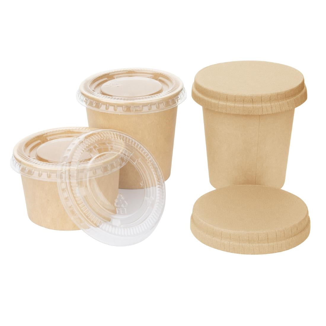 Fiesta Recyclable Paper Lids for Portion Pots (1000 Pack)