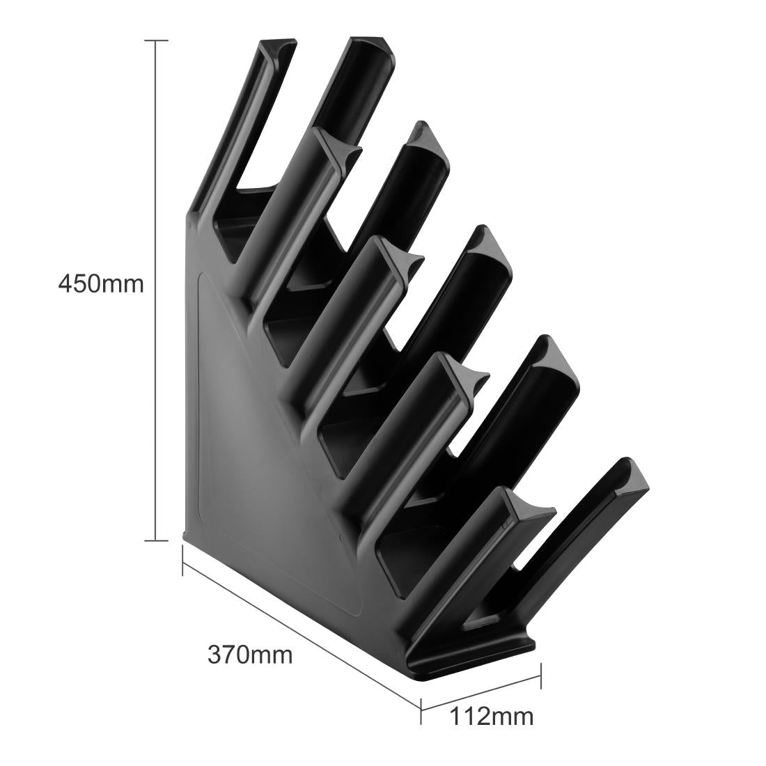 Olympia Kristallon Cup Holder 4-Slots Polypropylene Black