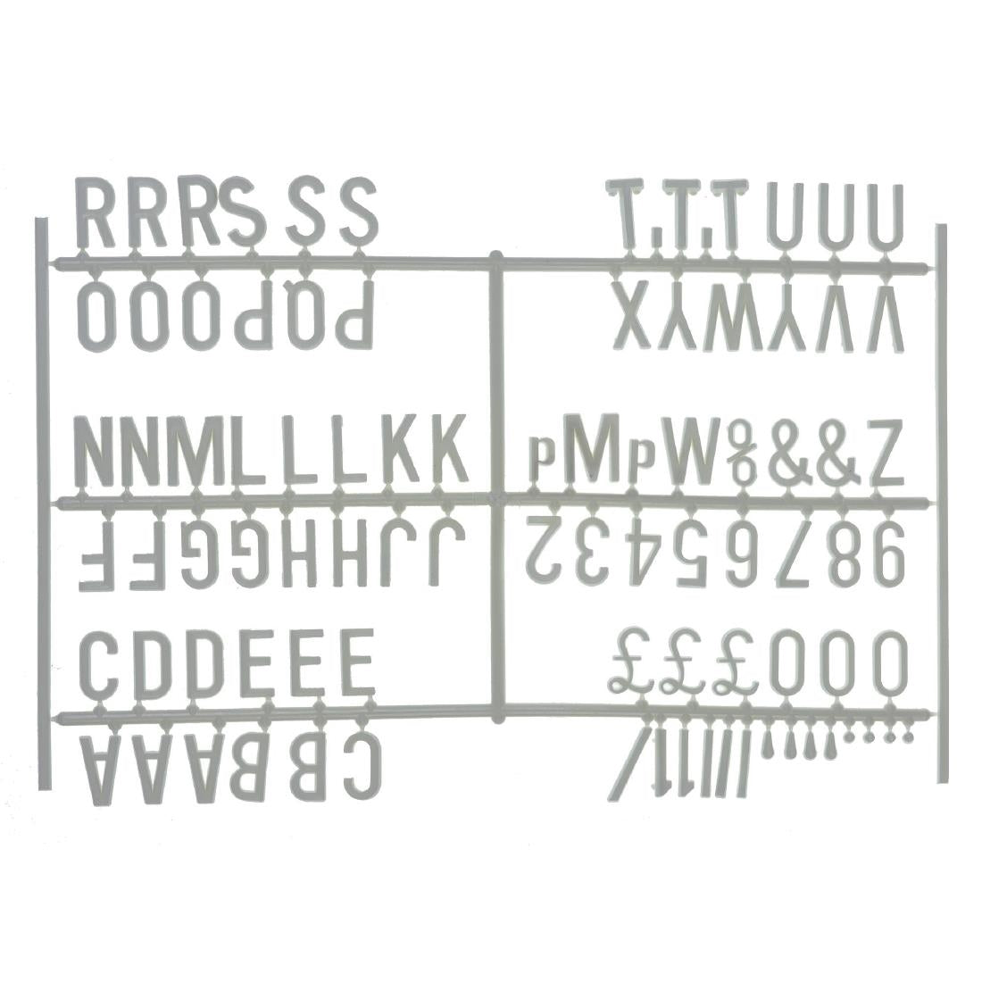 Beaumont 20mm Letter Set (540 characters) White