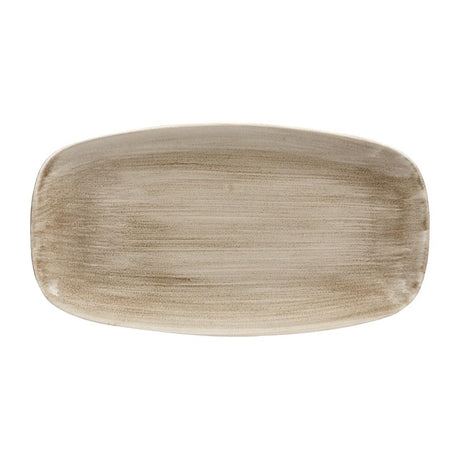 Churchill Stonecast Patina Antique Rectangular Plates Taupe 355mm (6 Pack)