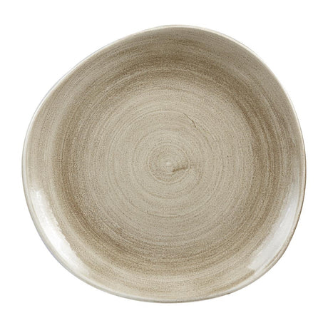 Churchill Stonecast Patina Antique Organic Round Plates Taupe 286mm (12 Pack)