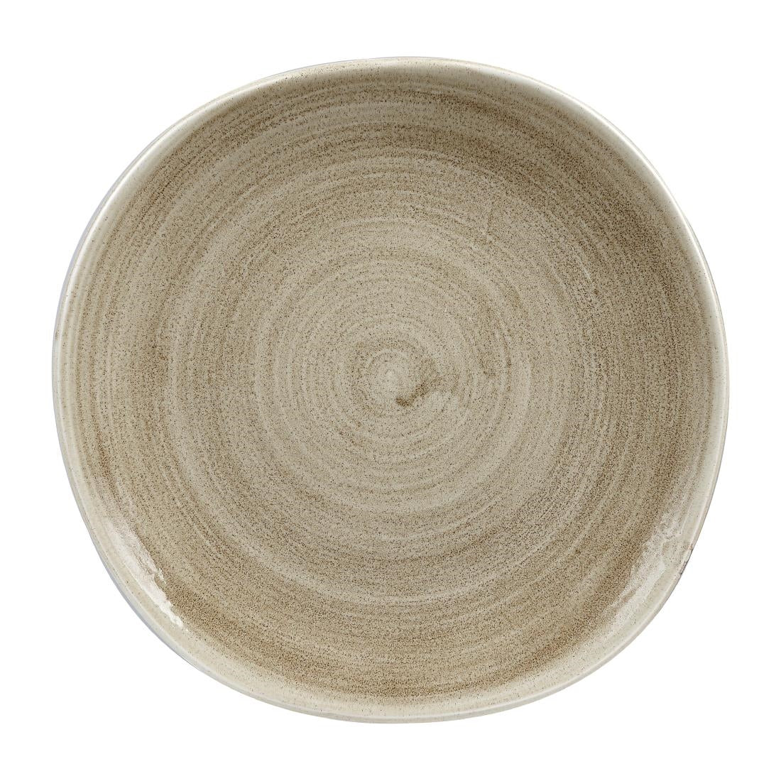 Churchill Stonecast Patina Antique Organic Round Plates Taupe 264mm (12 Pack)