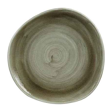 Churchill Stonecast Patina Antique Organic Round Plates Green 286mm (12 Pack)