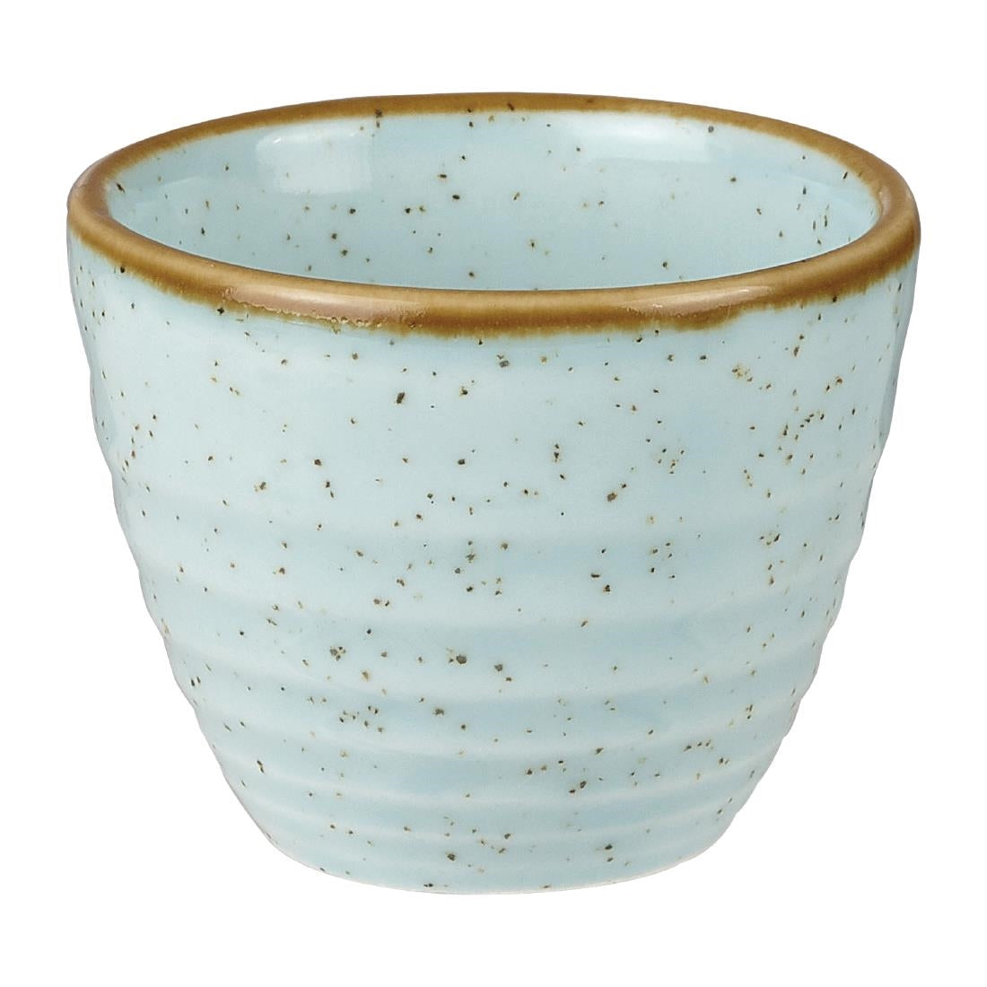 Churchill Stonecast Round Dip Pots Duck Egg Ripple 57ml (12 Pack)