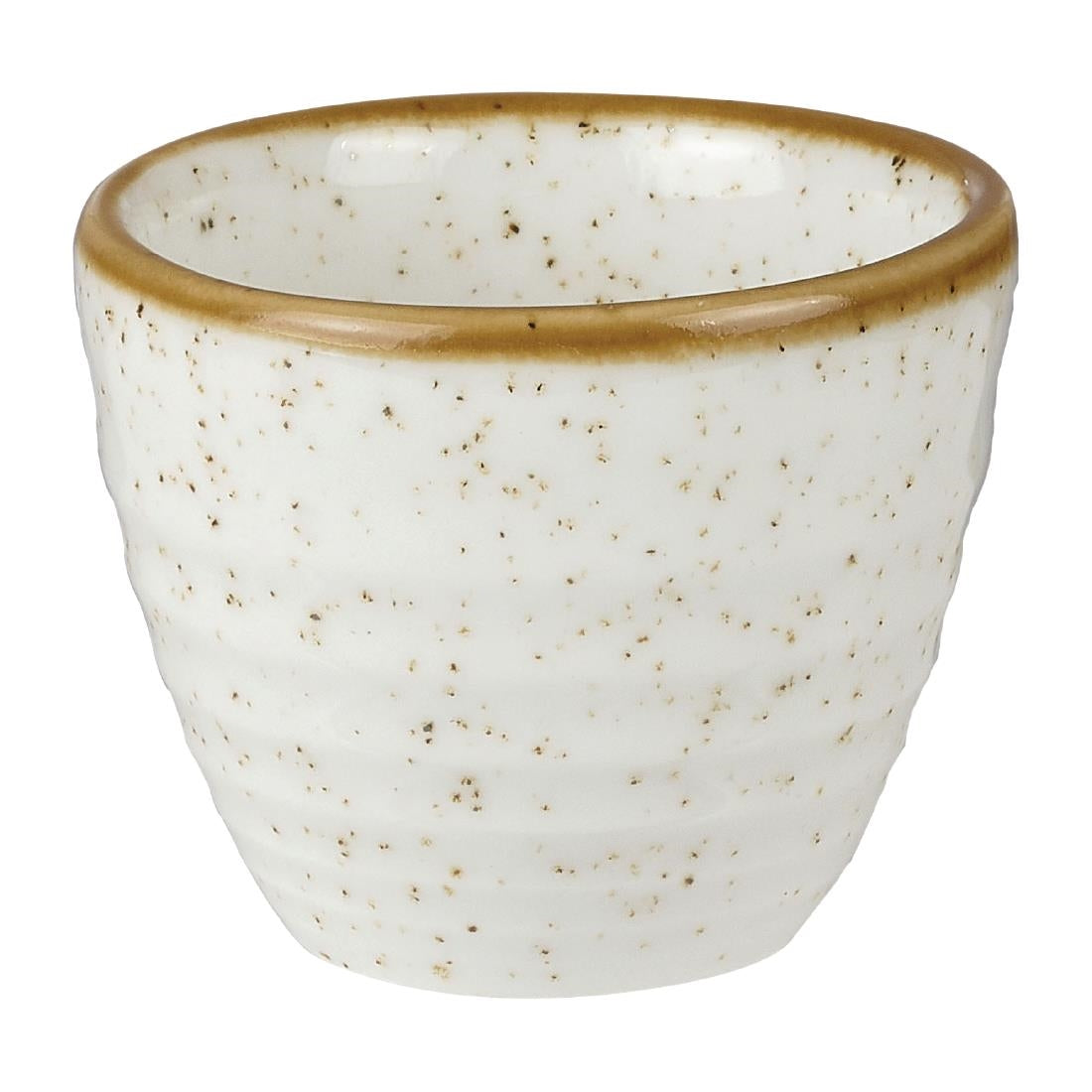 Churchill Stonecast Round Dip Pots Barley White Ripple 57ml (12 Pack)