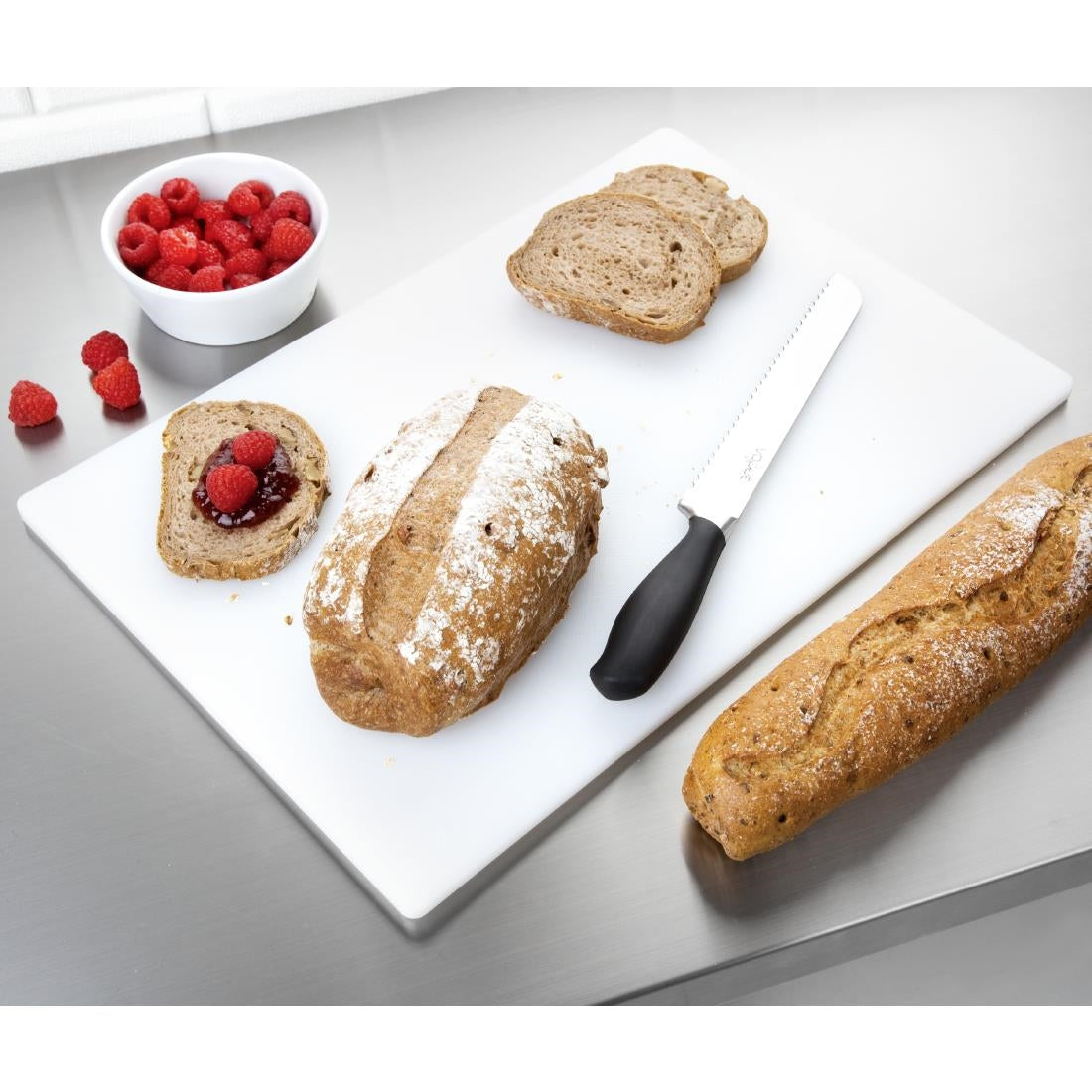 Hygiplas Low Density Antibacterial Chopping Board White 450x300x10mm