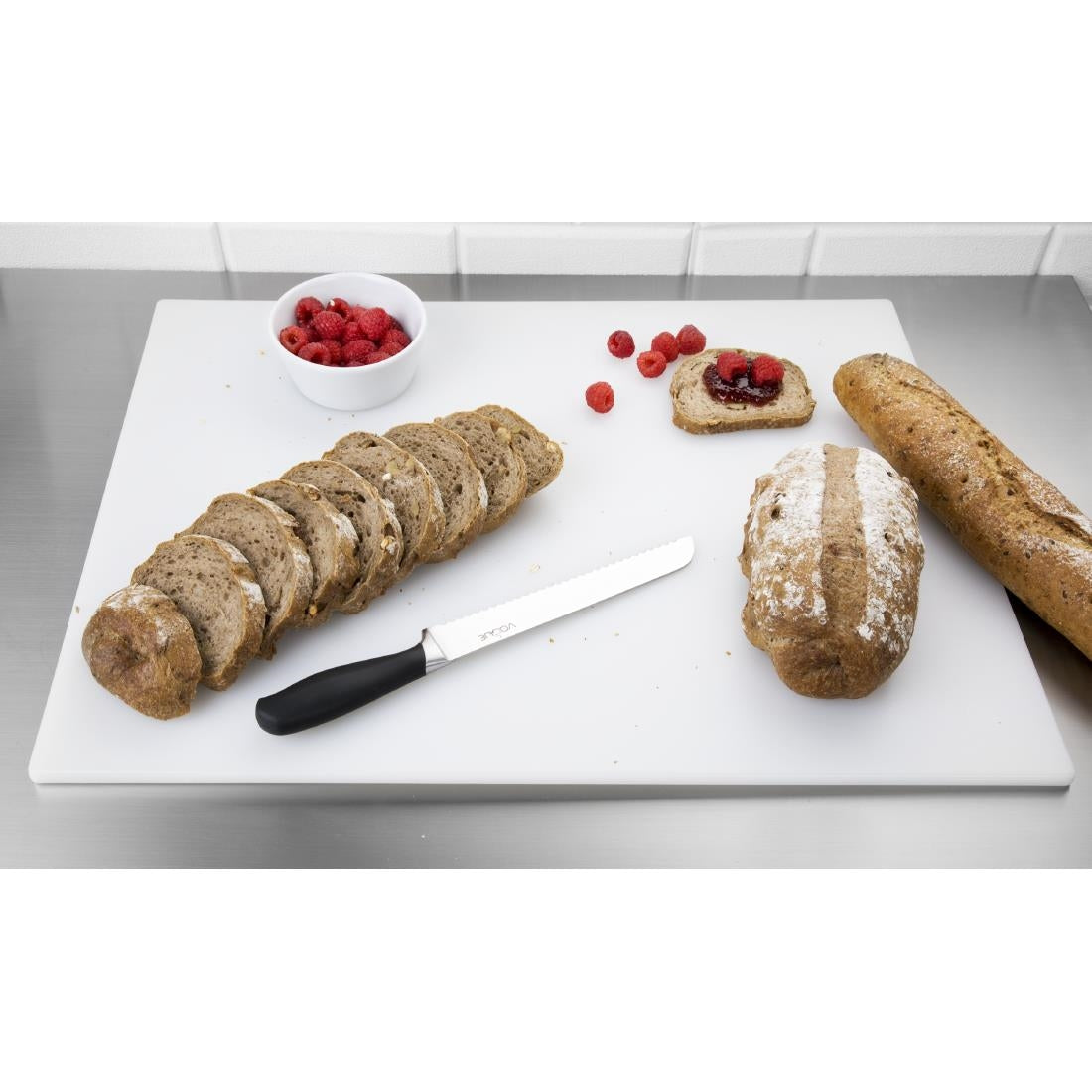 Hygiplas Low Density White Chopping Board Large 600x450x10mm