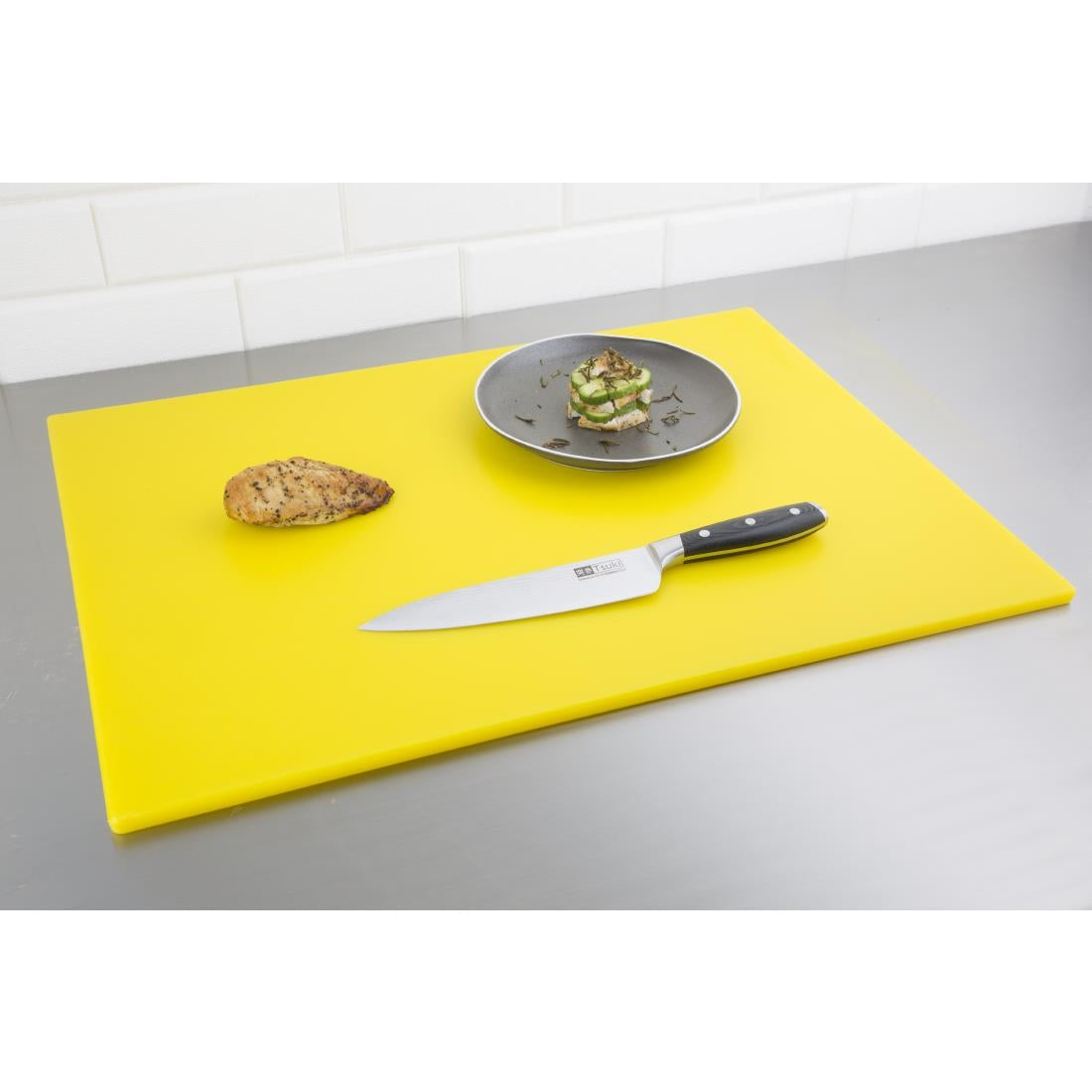 Hygiplas Low Density Yellow Chopping Board Large 600x450x10mm