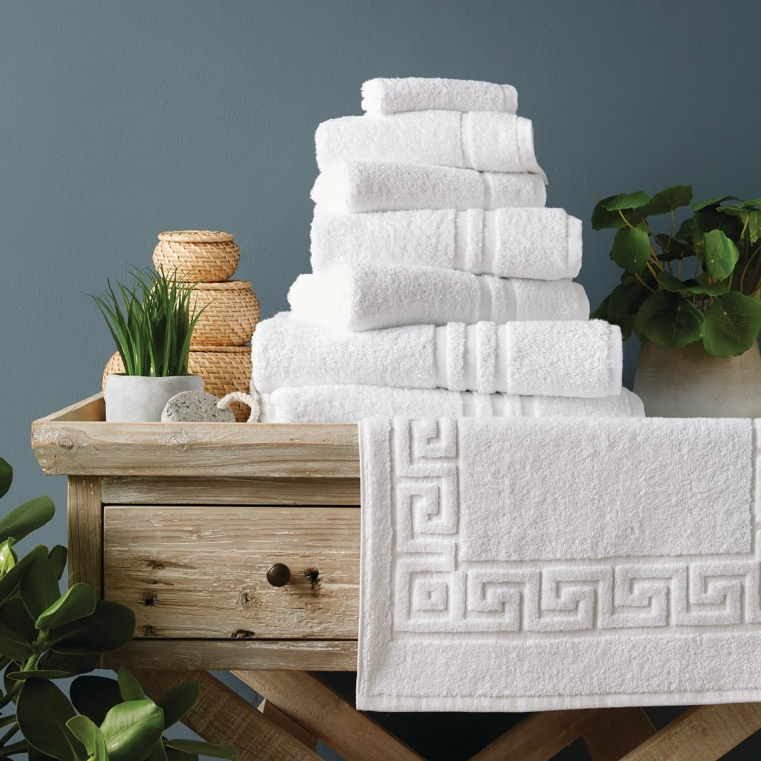 Eco Towel White Face Cloth 30x30cm (10 Pack)