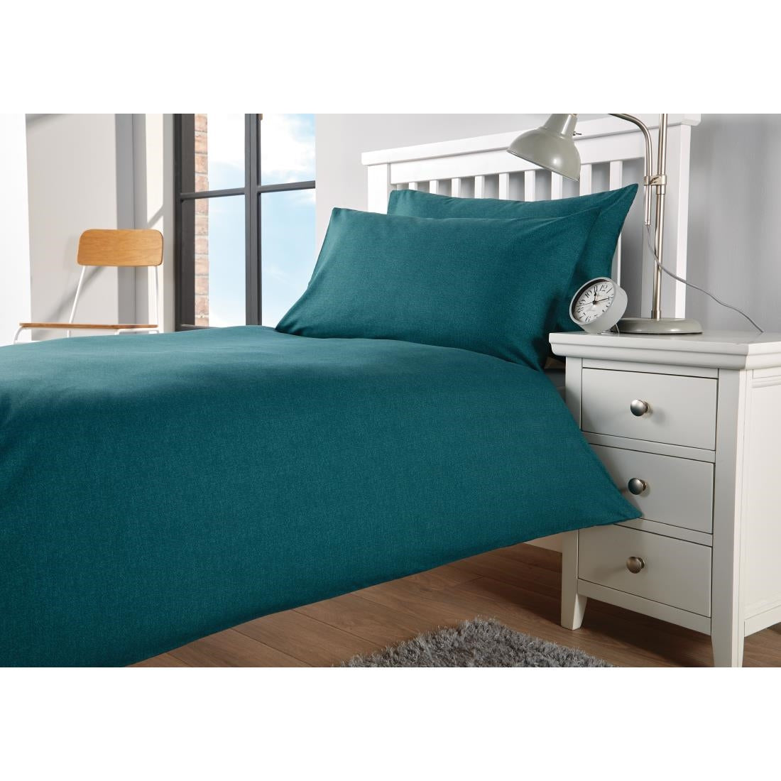 Mitre Essentials Opal Duvet Cover Open Teal Double