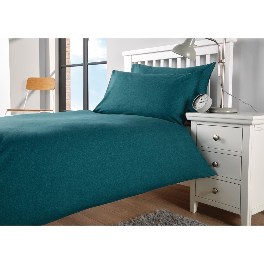 Mitre Essentials Opal Duvet Cover Open Teal Single