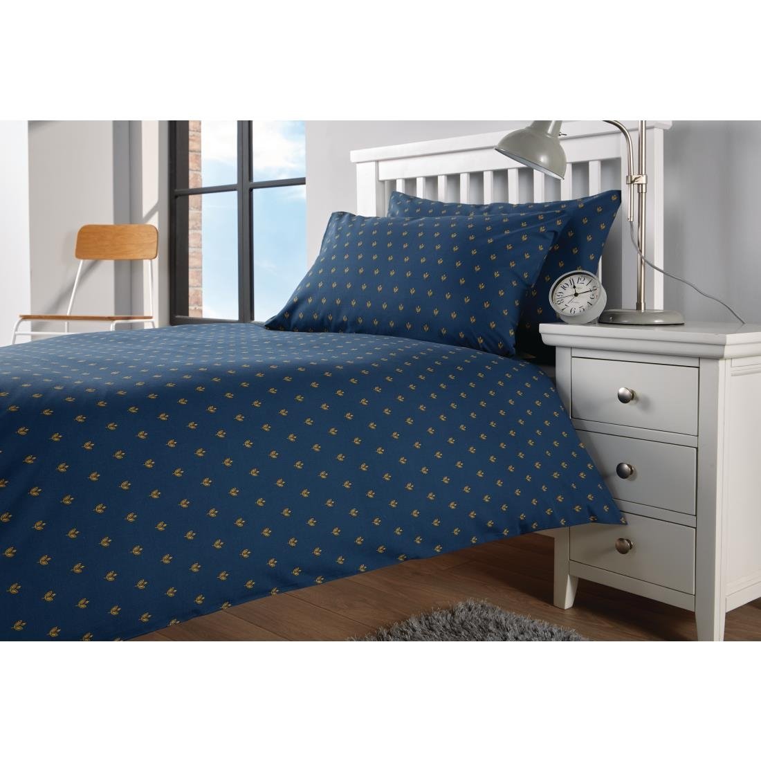 Mitre Essentials Perth Duvet Cover Navy Single