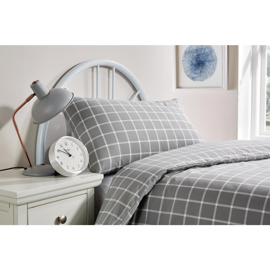 Mitre Essentials Stirling Pillowcase Grey 48 x 75cm