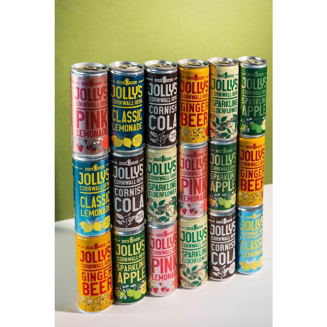 Jolly's Cornish Pink Lemonade Cans 250ml (24 Pack)