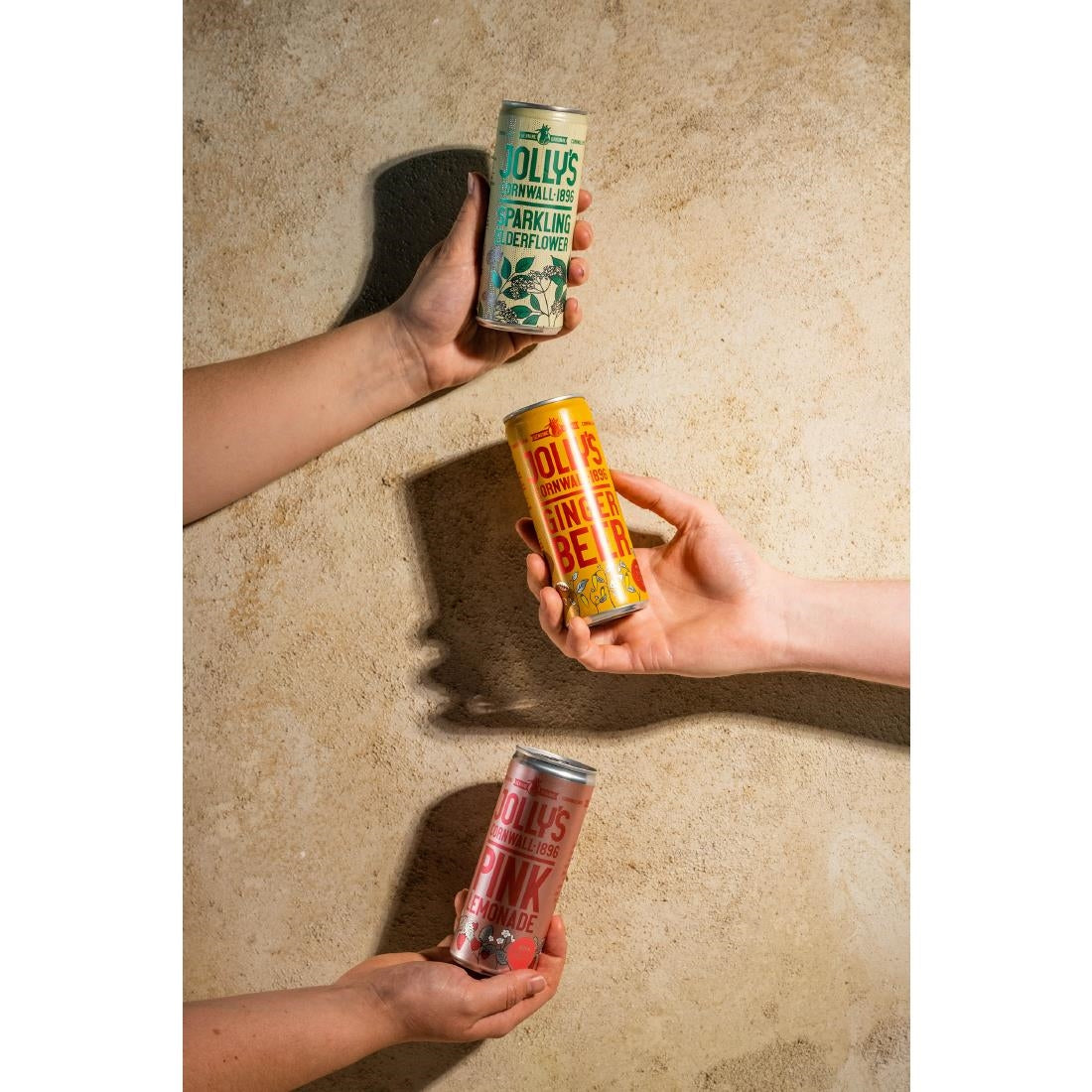 Jolly's Cornish Pink Lemonade Cans 250ml (24 Pack)