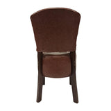 Hanoi Dining Chairs In Dark Walnut with Bison Vinyl Espresso (2 Pack)