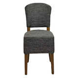 Hanoi Dining Chairs In Weathered Oak with Shetland Smoke Seatpad (2 Pack)