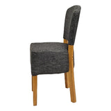 Hanoi Dining Chairs In Soft Oak with Shetland Smoke Seatpad (2 Pack)