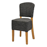 Hanoi Dining Chairs In Soft Oak with Shetland Smoke Seatpad (2 Pack)